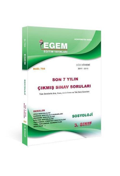 3.SINIF SOSYOLOJİ SON 7 YIL ÇIKMIŞ SORULAR GÜZ - EGEM YAYINLARI