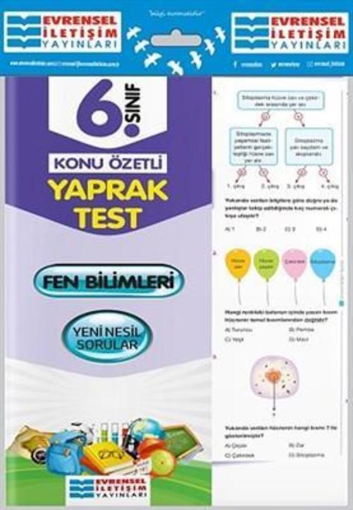 6.SINIF FEN BİLİMLERİ YAPRAK TEST - EVRENSEL İLETİŞİM YAYINLARI