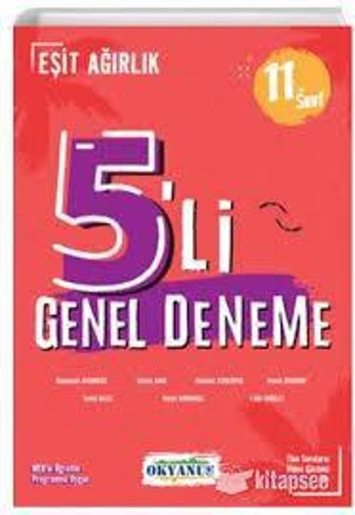 11.SINIF EŞİT AĞIRLIK 5 DENEME - OKYANUS YAYINLARI