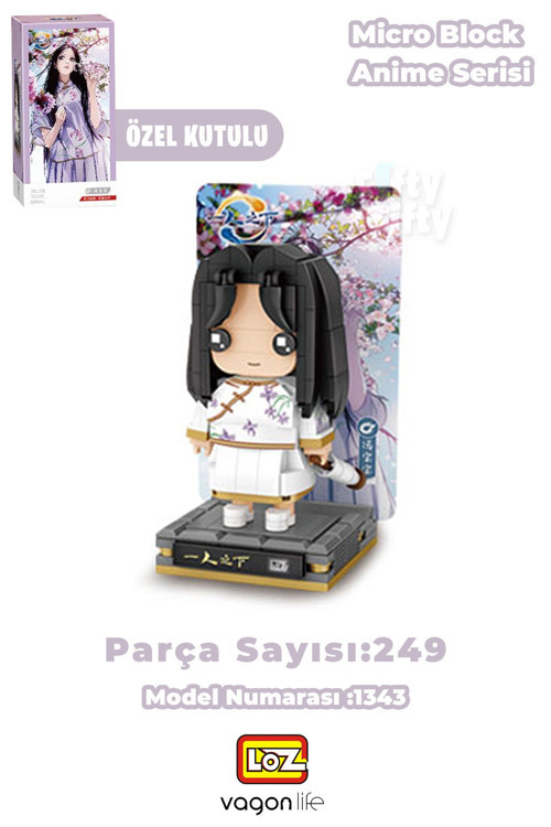 Loz Micro Anime Serisi 1343 Modeli 249 Parça Dekoratif Oyuncak Yapım Seti Yapı Blok FFLZ-1343