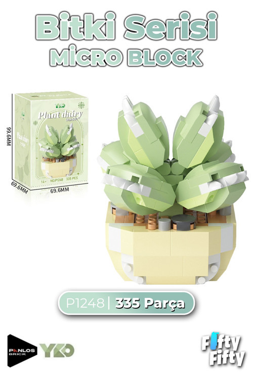 Panlos Micro Block Bitki Serisi 1248 Çiçek Buketi 335 Parça Oyuncak Yapım Seti FFP-1248