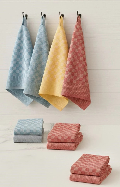 6lı Mutfak Kurulama Bezi 45x65 cm Pötikare Desen