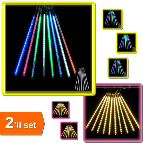 3.2 M Akar LED RGB + 3.2 M Akar LED Gün Işığı - 2li Akar Meteor Set L1V7T7