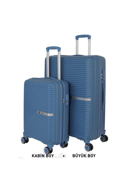 374 KIRILMAZ POLİPROPİLEN 2 Lİ VALİZ SETİ BÜYÜK KABİN