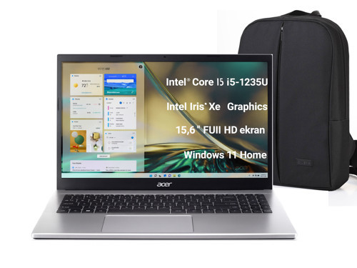 Aspire3 A315-59 Intel Core i5-1235U 8 GB 2 TB 15.6 FullHD Windows 11 Home Dizüstü Bilgisayar + Çanta NX.K6TEY.002 FR31