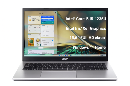 Aspire3 A315-59 Intel Core i5-1235U 16 GB 512 GB 15.6 FullHD Windows 11 Home Dizüstü Bilgisayar NX.K6TEY.002 FR20
