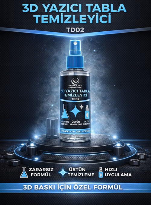3D Yazıcı Tabla Temizleyici TD02 100ml + Tabla Temizleyici Sprey