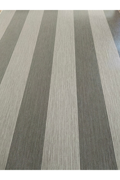 Black Serisi Gri Çizgili Silinebilir Hava Alabilen Duvar Kağıdı (16 M²)