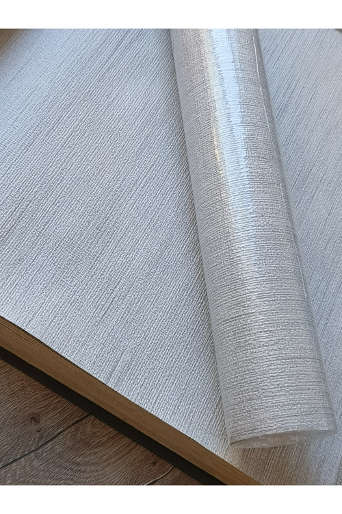 Gri Kabartmalı Hava Alabilen Silinebilir Sade Duvar Kağıdı 5 M²