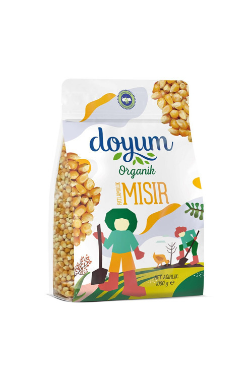 Organik Patlamalık Mısır Doypack 1kg