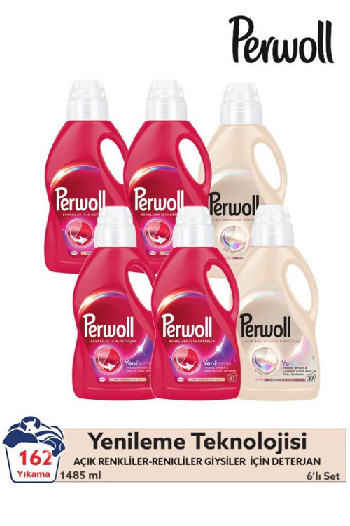 Yenileme Renkliler 4x 1.485 ml & Açık Renkliler 2x 1.485 ml 27 Yıkama 6'lı Set (162Yıkama)