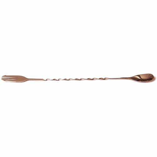 Çatallı Bar Kaşık Bakır 33 Cm