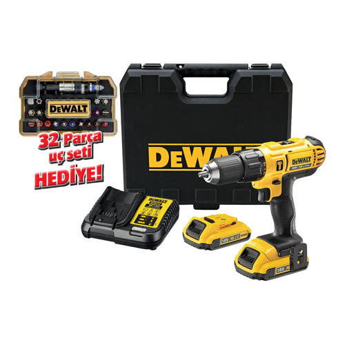 Dcd776D2-Tr 18V 2 Ah Li-İon Şarjlı Darbeli Matkap