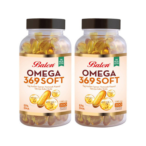 Omega 3-6-9 Soft 2 Adet 1380 Mg 200 Kapsül