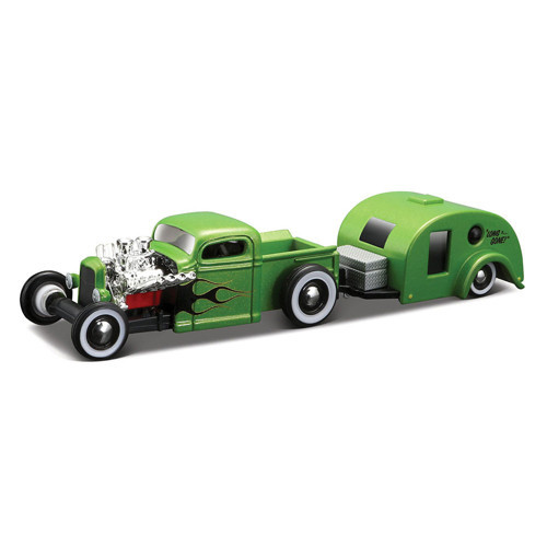 1936 Chevrolet Pickup / Traveler Trailer 1:64 15368
