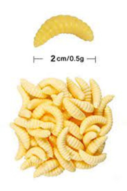 10 x 2 cm Silikon Yumuşak Sarı Kurtçuk Suni Balık Olta Yemi