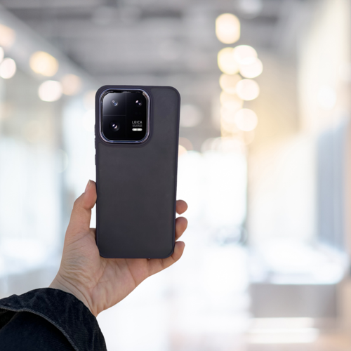 Xiaomi Mi 13 Pro Arkasi Buzlu Şeffaf Hassas Düğme Kamera Çikintili Sert Mat Perfect Mor