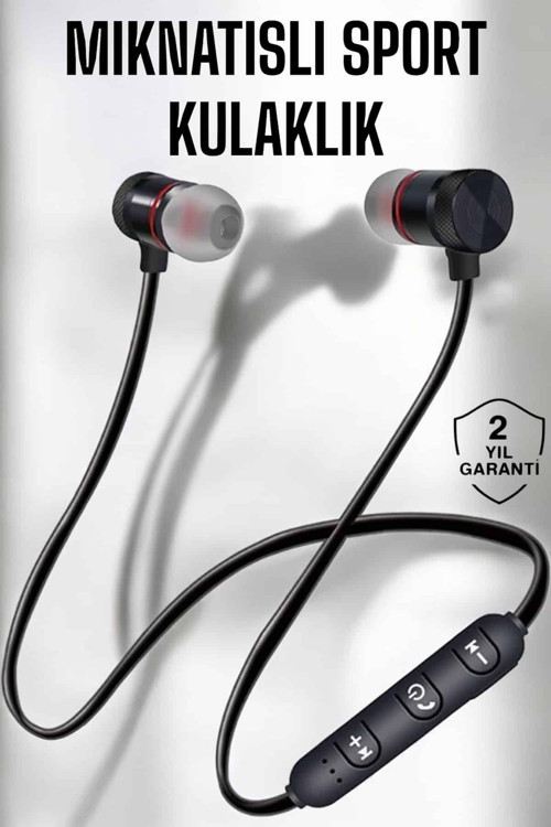 Kablolu Mıknatıslı Sport Kulaklık Bluetooth Bağlantılı