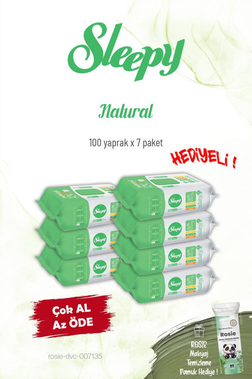 Natural 7 Paket Kişisel Bakım Havlusu 100'lü ve Rosie