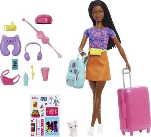Barbie Brooklyn Seyahat Bebeği ve Aksesuarları HGX55 Lisanslı Ürün