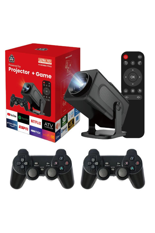 Taşınabilir Game Projektör Full Hd 1080P 4K Hy320 Projeksiyon Gamepad