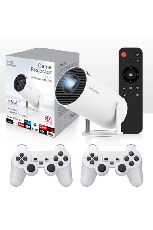 Lobo 4K Wireless Powered Projector + Game 2 İn1 Professional M300 Max