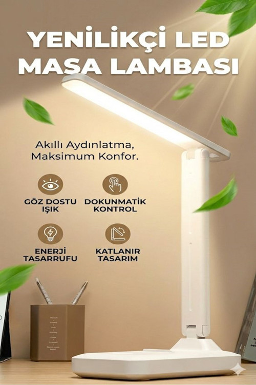 Büro Ev Ofis Hediyesi için Katlanır Dokunmatik Göz Dostu Akıllı Led Masa Lambası