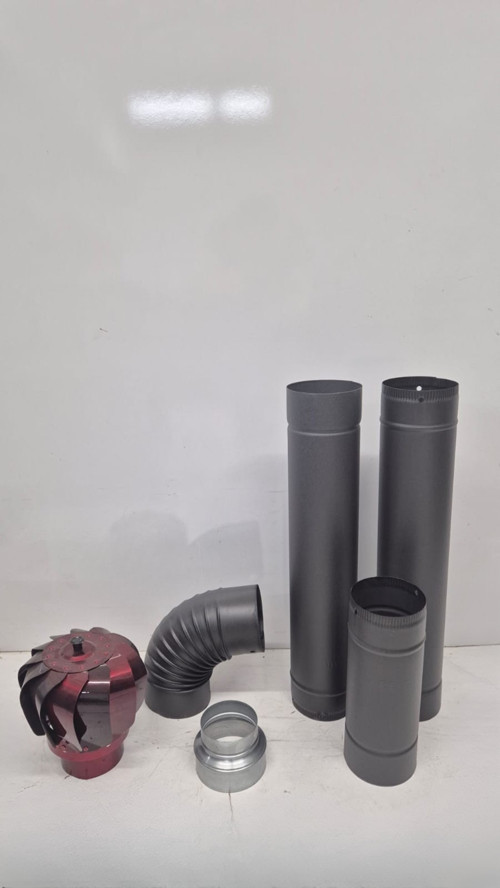 Fırıldaklı Boru Seti 2 Adet 70 Cm, 1 Adet 33 Cm Boru, Dirsek Ve 10’’ → 13’’ Dönüştürücü Aparat Pelet Sobası