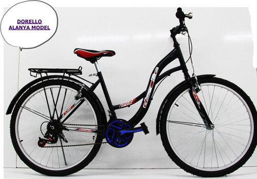Alanya Model Bisiklet 2610 Model 26 Jant Bisiklet Şehir Alanya Model Siyah Bisiklet