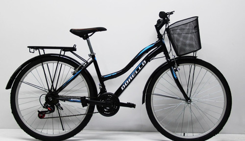 Bisiklet 2650 Model 26 Jant Bisiklet Çamurluk Bagaj Sepetli Siyah Turkuaz Lady Model