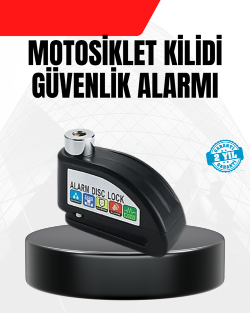 tekno Alarm Disk Fren Kilidi Paslanmaz Çelik Motosiklet Scooter Bisiklet 2026