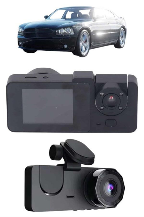tekno Gece Görüşlü DVR 3 Lensli Araç İçi Sürüş Kamerası Video Kaydedici 2026