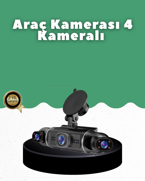 tekno 1080P 4 Kanallı Araç Kamerası GPS + WiFi + G Sensör Destekli 2026