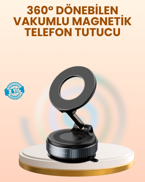 tekno Vakumlu Manyetik Araç Telefon Tutucu Güçlü Tutuş 2026