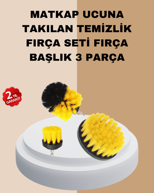 tekno 3’lü Matkap Ucu Fırça Takımı Zorlu Kirler İçin 2026