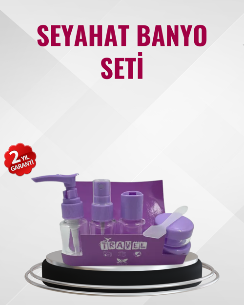 tekno Seyahat Boy Banyo Seti 5’li Mini Şişe ve Krem Kutusu Çantalı 2026