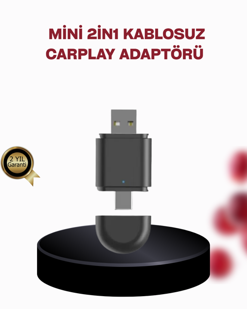 tekno Kablosuz CarPlay Adaptörü – Bluetooth 5.4 ve Wi-Fi 6 Teknolojili Tak & Çalıştır Dönü