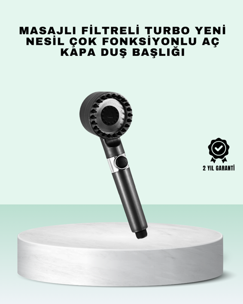 tekno Aç Kapa Tuşlu Filtreli Duş Başlığı Yeni Nesil Tasarım 2026