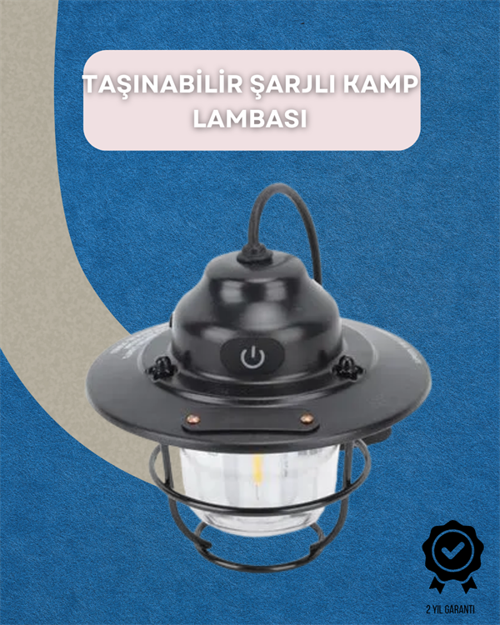 tekno Dış Mekan İçin Şık LED Fener – 4400mAh Pil, IPX4 Su Geçirmez, Asılabilir 2026
