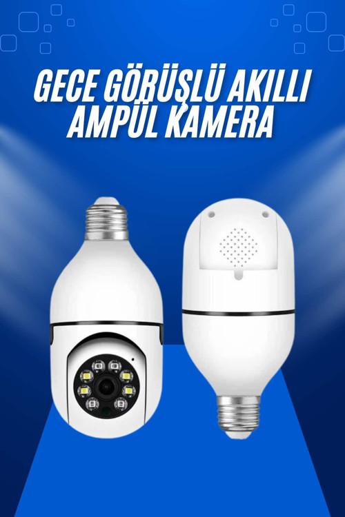 tekno Ev Kamerası Wifi Kamerası Gece Görüşlü Akıllı Ampül Kamera 2026