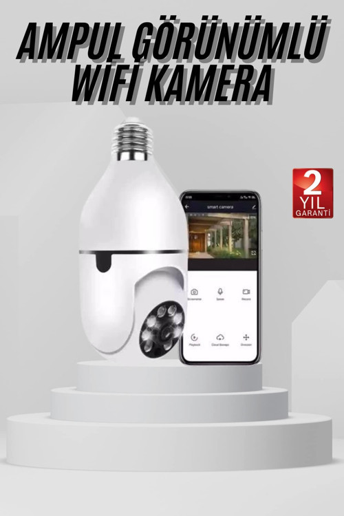 tekno Wifi Güvenlik Kamerası 360 Derece Dönebilen Harekete Duyarlı Gece Görüşlü Ampul 2026