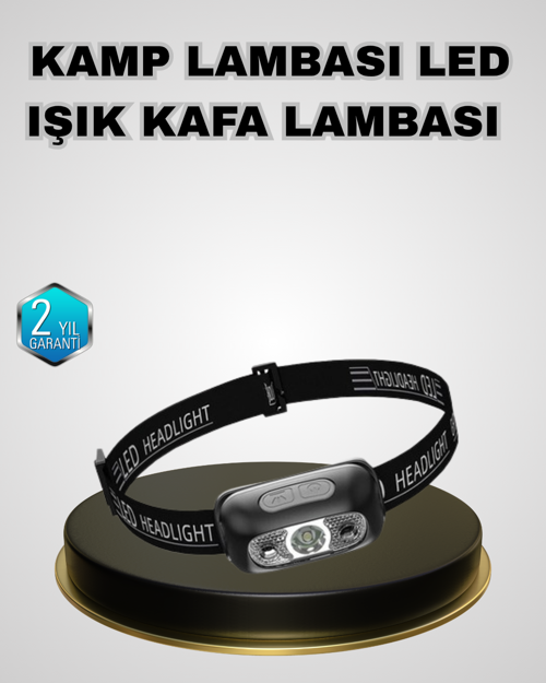tekno IPX5 Su Geçirmez Şarjlı LED Kafa Feneri | Hareket Sensörlü, Ayarlanabilir 60° Far 2026