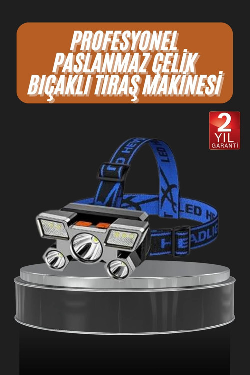 tekno El Feneri Süper Kafa Lambası 4 Modlu 5 Led Kafa Feneri 2026