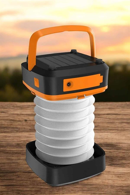 tekno Güneş Enerjili Led Lamba Kamp Lambası Katlanabilir Lamba USB Şarjlı 2026