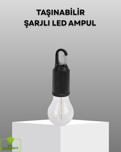 tekno Şarjlı Kancalı LED Lamba – Kamp, Balkon ve Acil Durum Işığı 2026