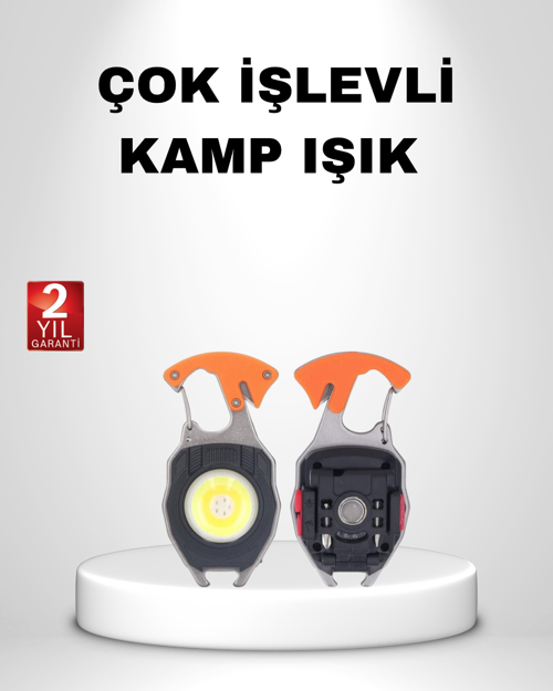 tekno Mini LED Anahtarlık Fener – Şişe Açacağı, Tornavida, Düdük ve USB Şarj Özellikli 2