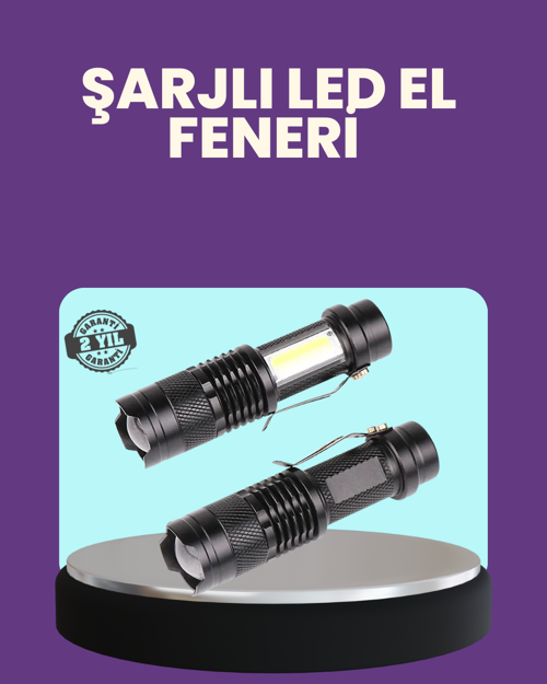tekno Suya Dayanıklı 4 Modlu Mini LED El Feneri 2026