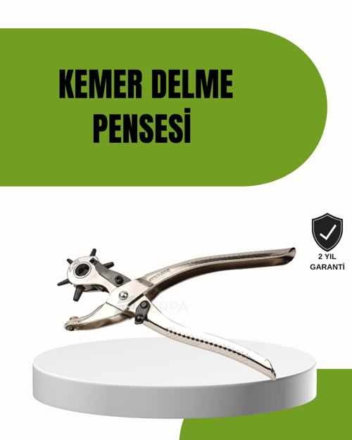 tekno Deride Kemer Çanta Ayakkabı Delme Pensesi 6 Uçlu Döner Başlıklı Tamir Aleti 2026