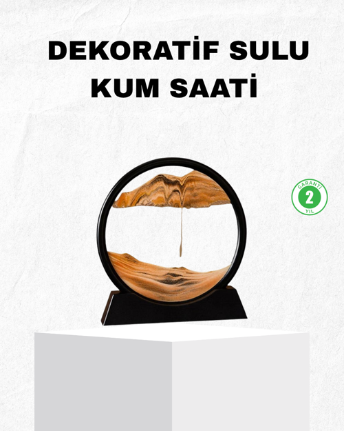 tekno Dekoratif Kum Saati – Şık Masa Üstü Aksesuar, Dayanıklı Malzeme, Modern ve Klasik Tasa