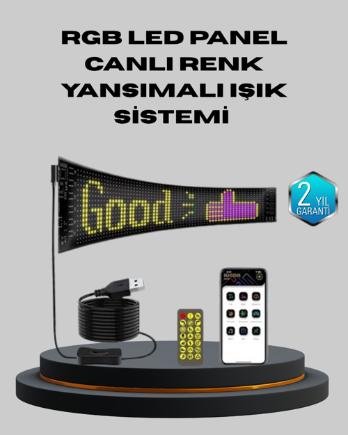tekno 5V USB Akıllı Piksel LED Panel – Mobil Uygulama Kontrollü, Renkli Işık Efektli 2026